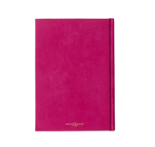 Hard Cover Suede Journal - Radiant Fuchsia