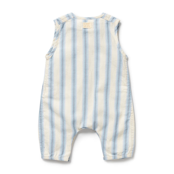 Deep Blue Stripe Organic Growsuit
