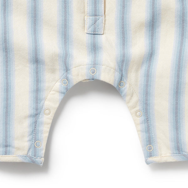 Deep Blue Stripe Organic Growsuit