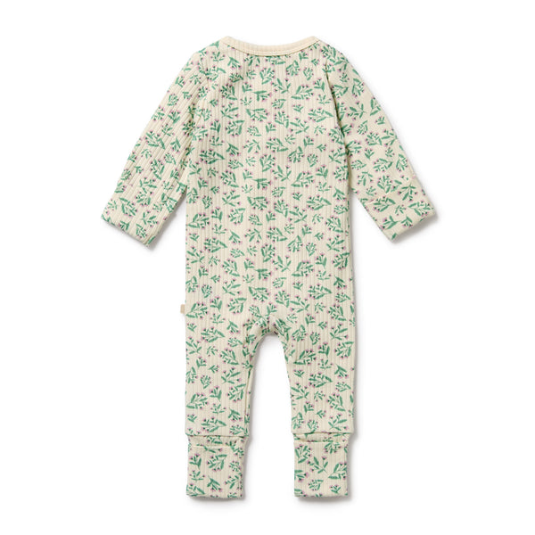 Periwinkle Organic Zipsuit with Feet