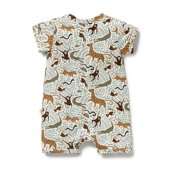 Mini Jungle Organic Boyleg Zipsuit