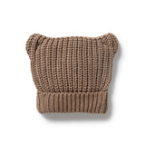 Coco Speckle Organic Knitted Bear Hat