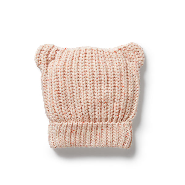 Fairy Floss Organic Knitted Bear Hat