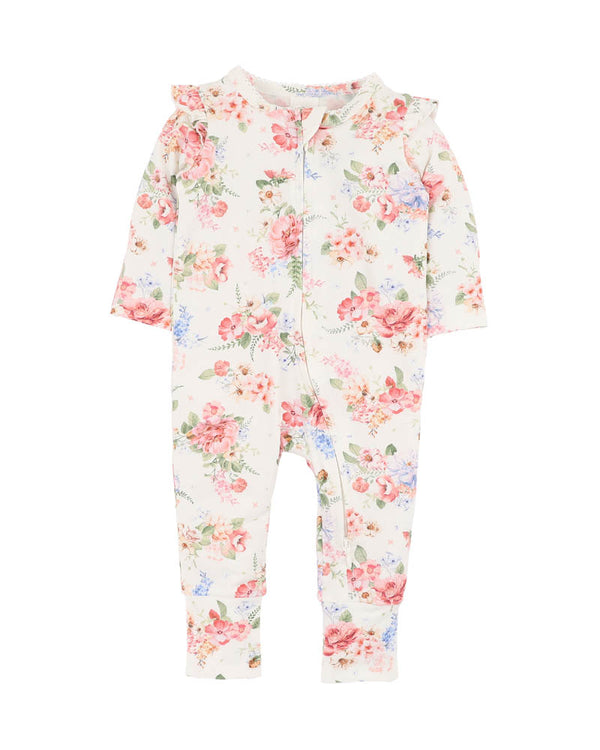 ANYA BLOOM PRINT ORGANIC  ZIPSUIT