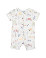 CHESTER PRINT ZIP ROMPER