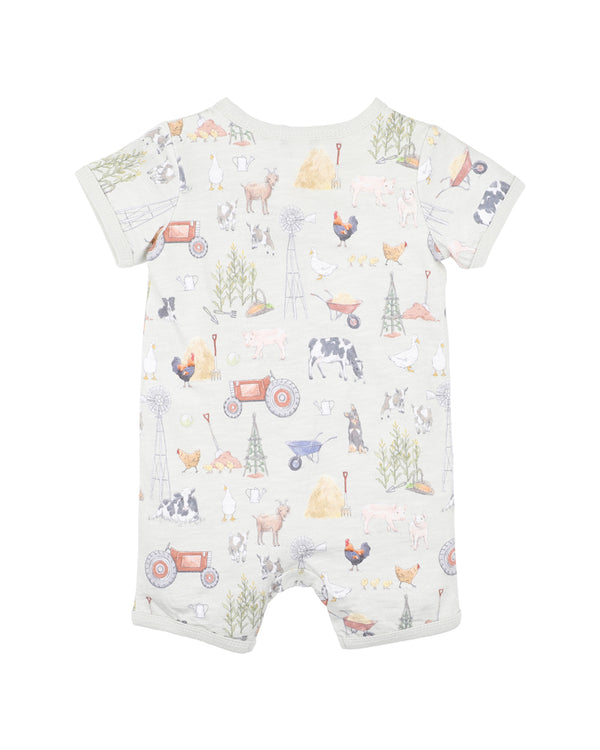 CHESTER PRINT ZIP ROMPER