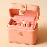 Peach Pink Mini Travel Ring Box