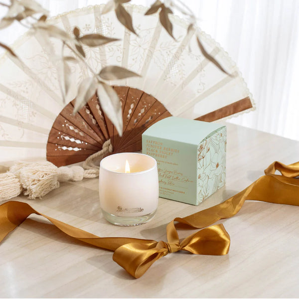 Urban Rituelle-Saffron, Juniper Berries, Black Violet, Raspberry Scented Soy Candle