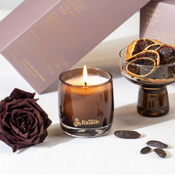 Urban Rituelle-Spiced Tonka, Cacao Pod Scented Soy Candle