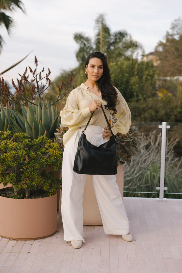 Madeleine  Large 3 Piece Relaxed Hobo Black