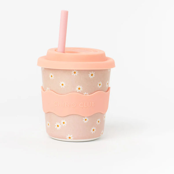 Chino Club-Pink Daisy Babychino Cup 4oz