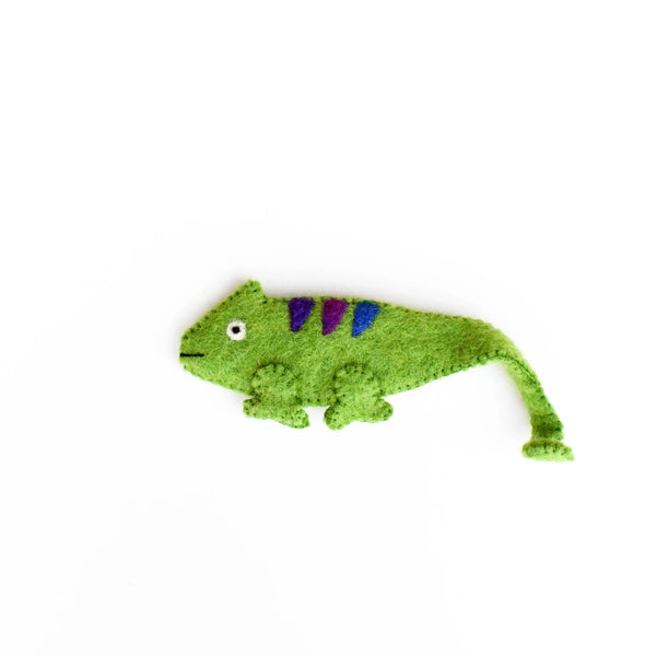 Felt Finger Puppet Chameleon