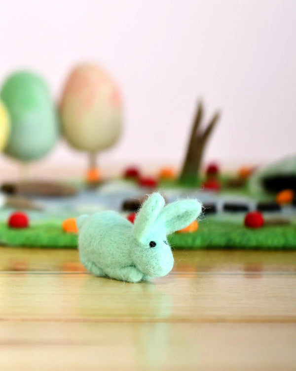 Tara Treasures-Felt Mint green Rabbit Toy