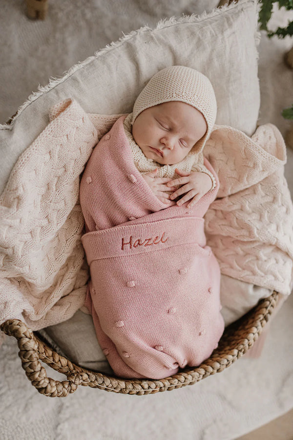 Baby Blanket - Bobble Pink