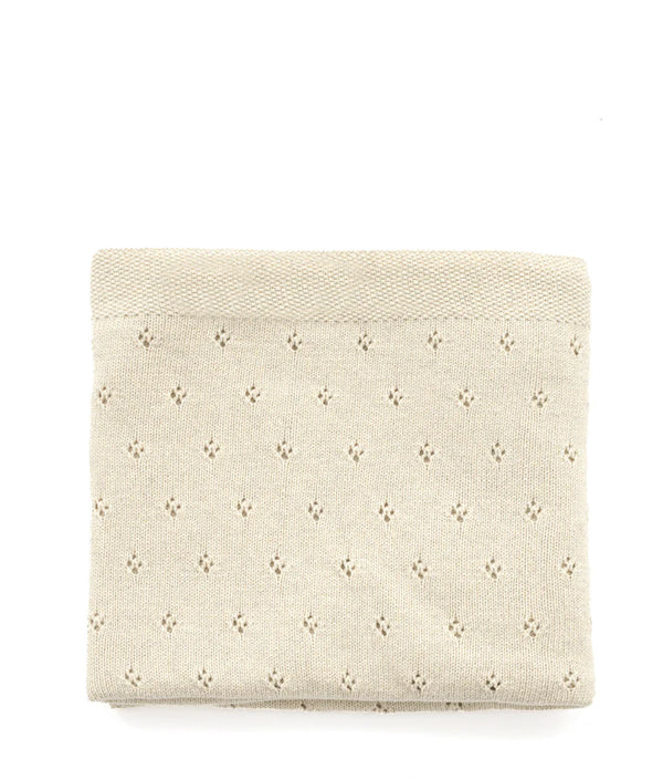 Baby Blanket-Pointelle Oatmeal