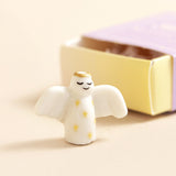 Tiny Matchbox Ceramic Angel Token