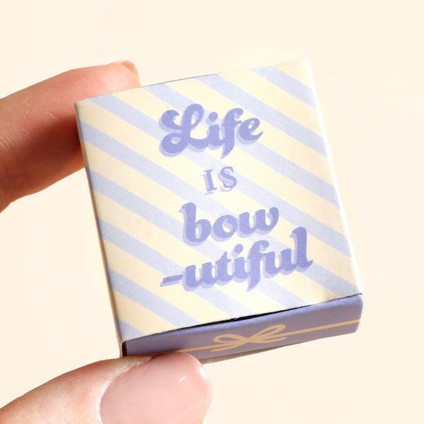 Tiny Matchbox Ceramic Bow Token