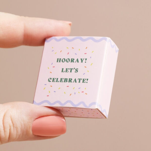 Tiny Matchbox Ceramic Champagne Token