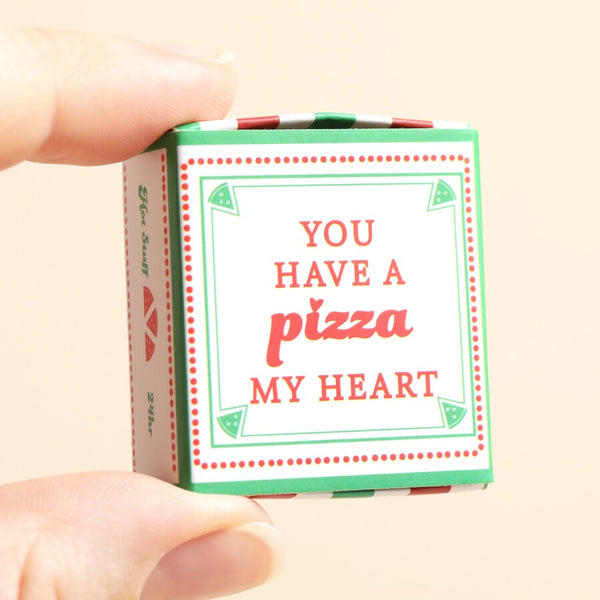 Tiny Matchbox Ceramic Pizza Token