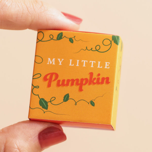 Tiny Matchbox Ceramic Pumpkin Token