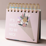 Weekly Positivity Floral Desktop Flip Chart