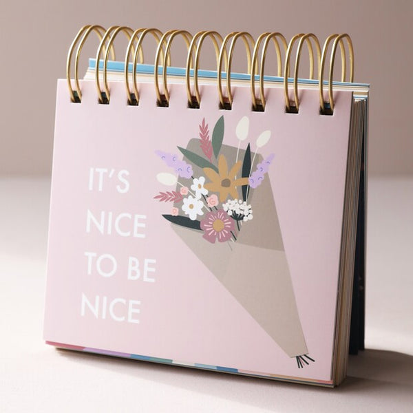 Weekly Positivity Floral Desktop Flip Chart