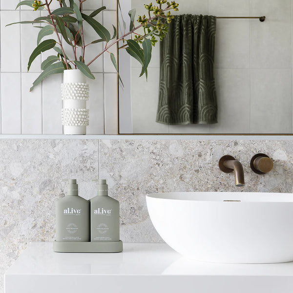 Wash & Lotion Duo + Tray Green Pepper & Lotus