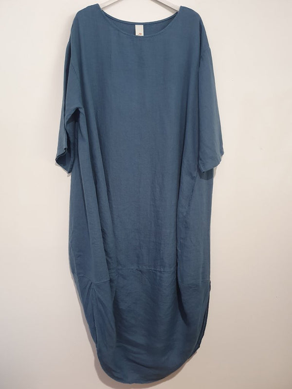 Montaigne- Linen- Scallop- Dress