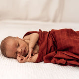 Rust Organic Muslin Wrap