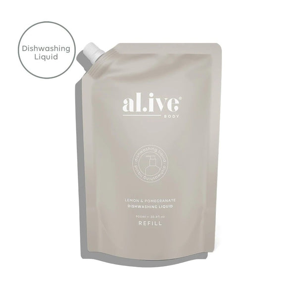 al.ive body DISH WASH REFILL - LEMON & POMEGRANATE - Fig & Little