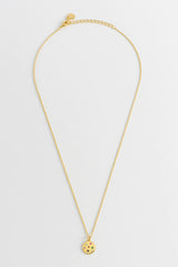 Estella Bartlett- Rainbow CZ Coin Necklace Gold Plated | Multi
