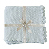 Mini Moss Stitch Blanket Powder Blue