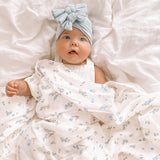 Fox & Fallow-Forget-Me-Not Organic Muslin Wrap Swaddle