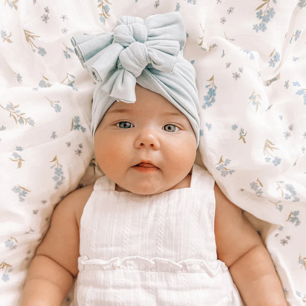 Fox & Fallow-Forget-Me-Not Organic Muslin Wrap Swaddle