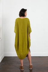 Montaigne- Linen- Scallop- Dress