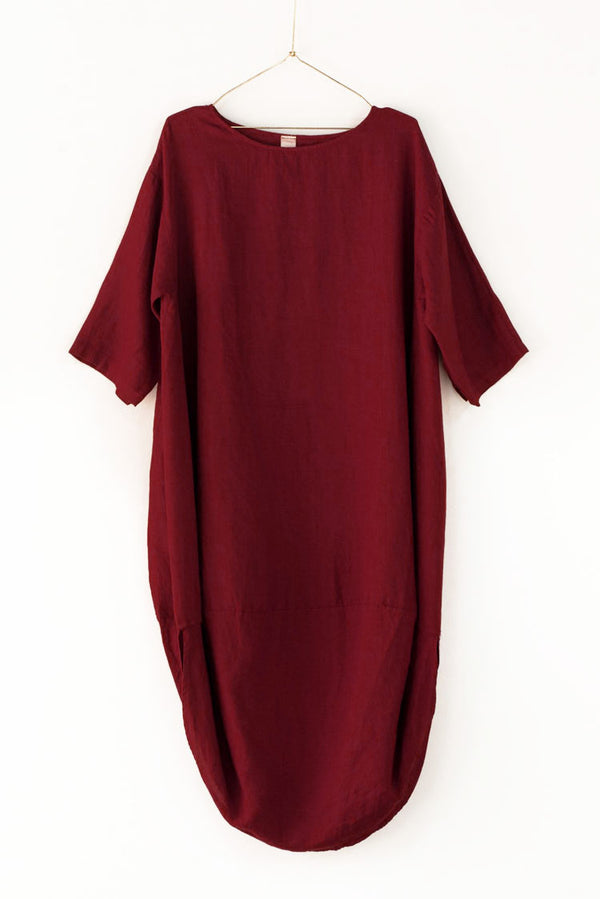 Montaigne- Linen- Scallop- Dress
