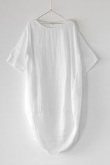 Montaigne- Linen- Scallop- Dress