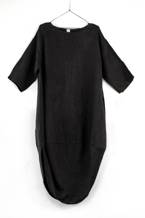 Montaigne- Linen- Scallop- Dress