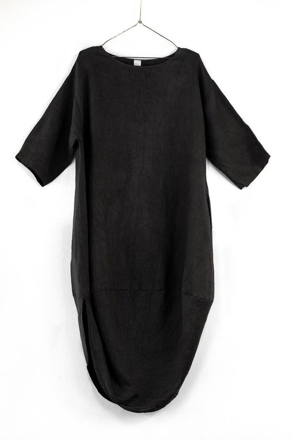 Montaigne- Linen- Scallop- Dress