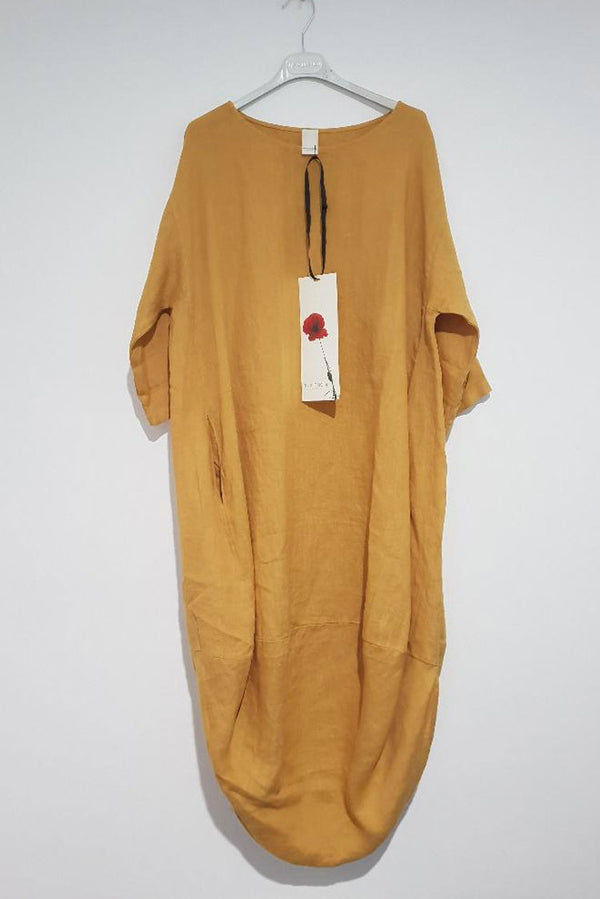 Montaigne- Linen- Scallop- Dress