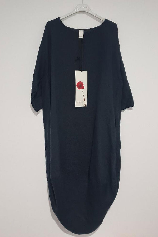 Montaigne- Linen- Scallop- Dress