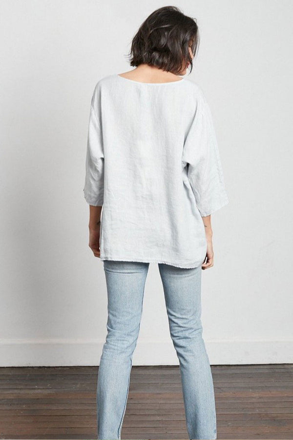 Loose linen 3/4 sleeve top