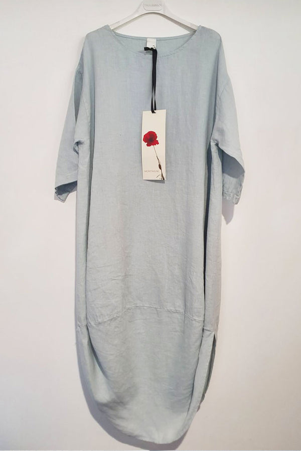 Montaigne- Linen- Scallop- Dress