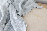 Mini Moss Stitch Blanket Powder Blue