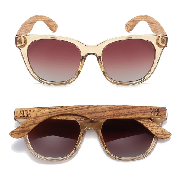 SOEK LILA GRACE CHAMPAGNE l Brown Gradient Lens l Walnut Arms