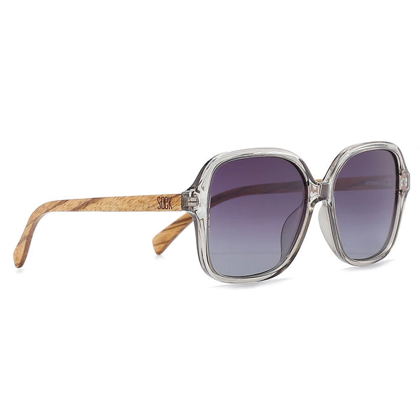 SOEK SCARLETT GREY MIST Grey Lens l Walnut Wood Arms