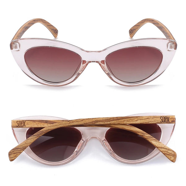 SOEK SAVANNAH BLUSH PINK Clear Pink l Walnut Wood Arms