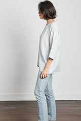Loose linen 3/4 sleeve top