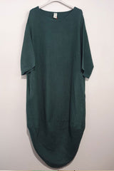Montaigne- Linen- Scallop- Dress