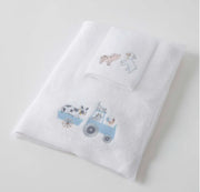 Farm Fun Bath Towel & Face Washer in Organza Bag